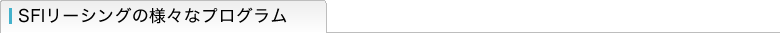 SFIリーシングの様々なプログラム